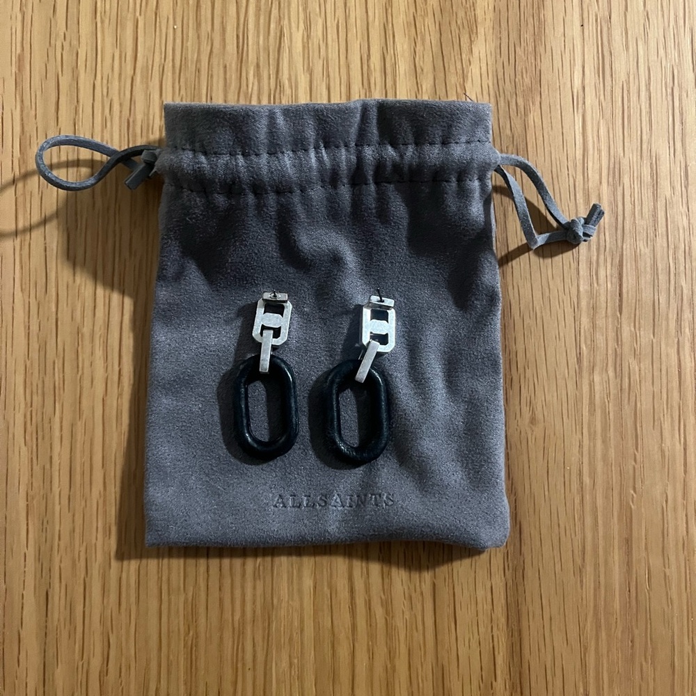 All Saints Stone Link Drop Earrings - Picture 2 of 3